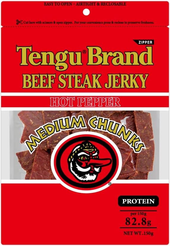 テング ビーフジャーキー ミディアムチャンク ホット 150g×2袋