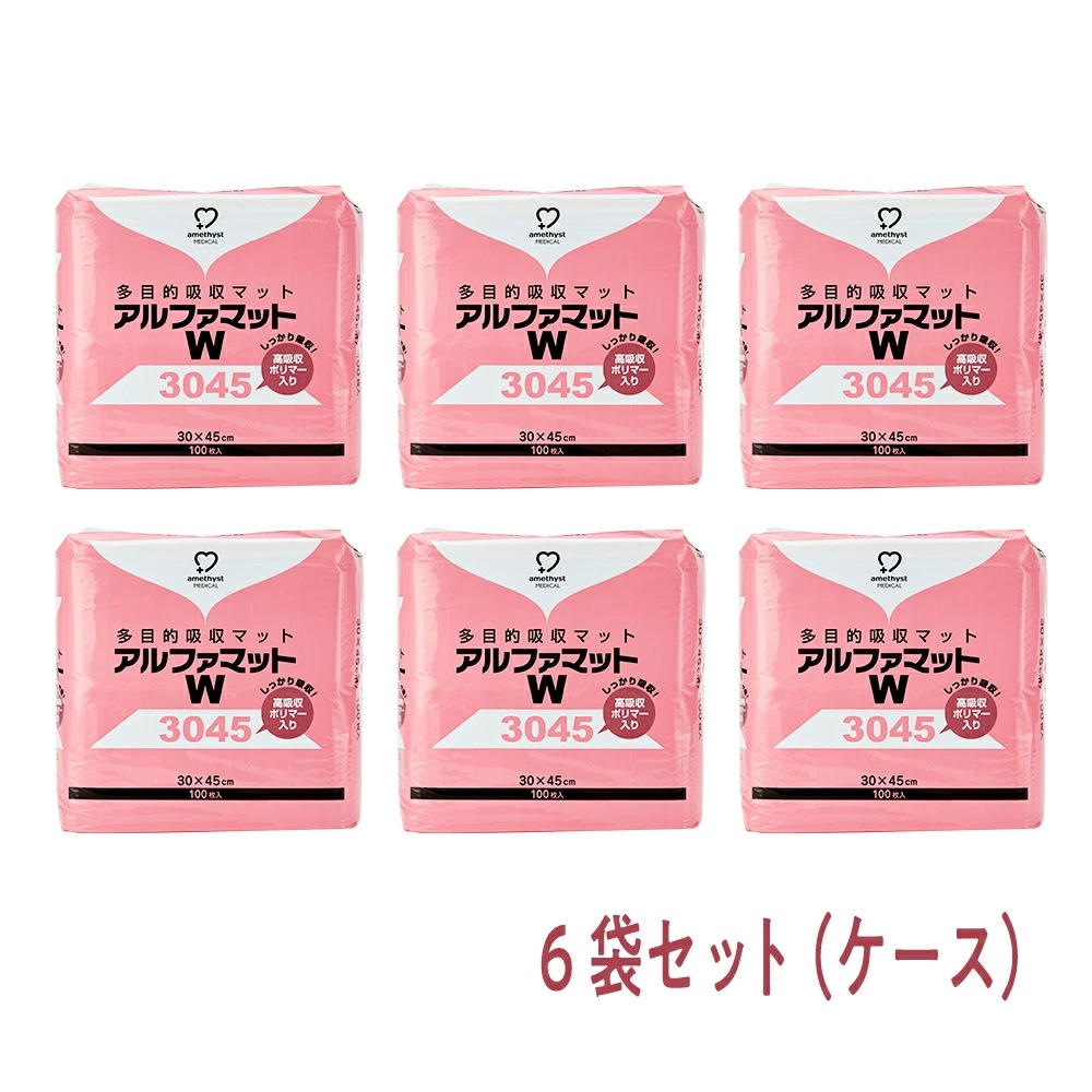 大衛 アルファマット W3045 100枚入 6袋セット (1ケース) / おねしょシーツ 使い捨てタイプ 30×45cm