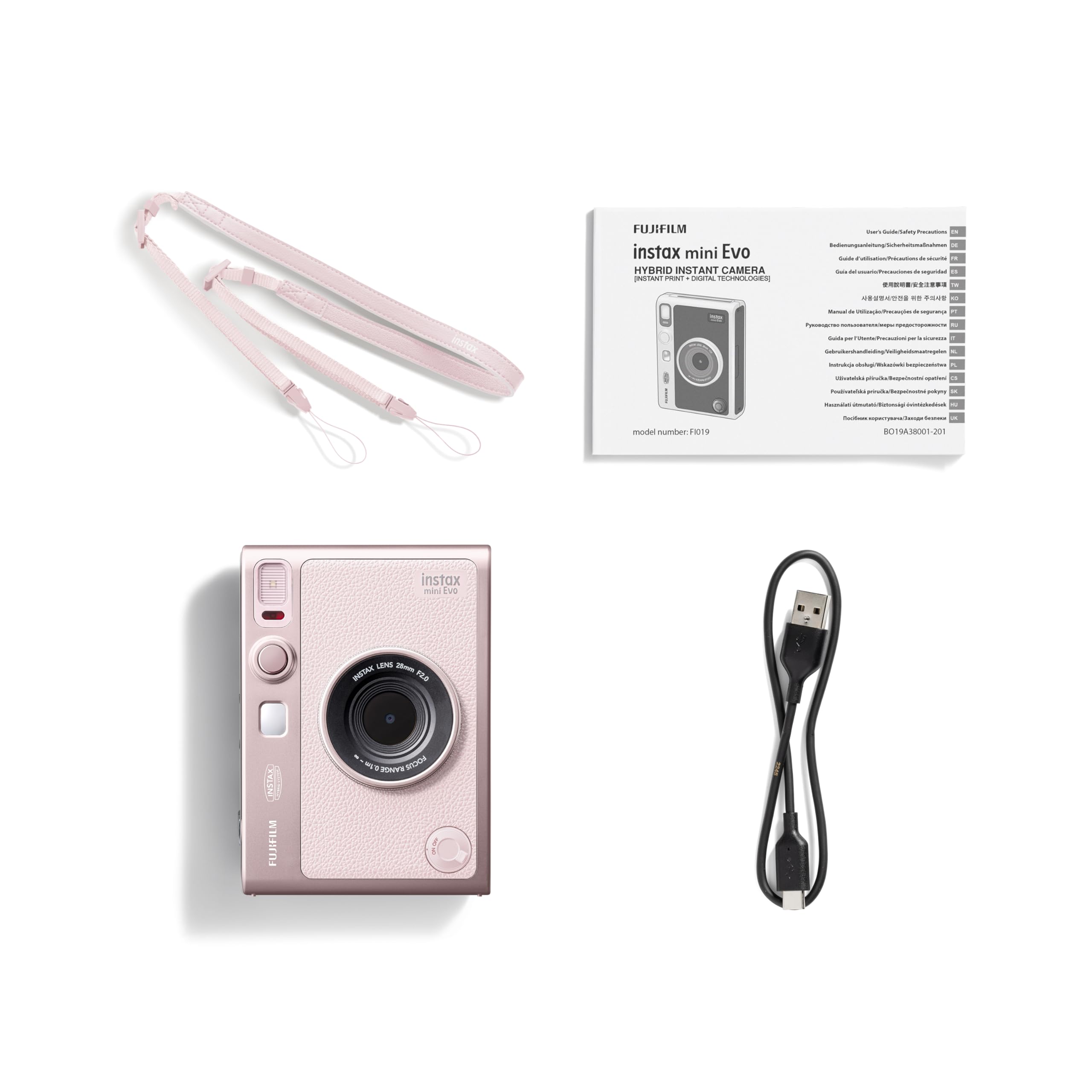 富士フイルム(FUJIFILM) チェキ Evo ハイブリッドインスタントカメラ(インスタントカメラ/スマホプリンター/デジタルカメラ) instax mini Evo ピンク INS MINI EV