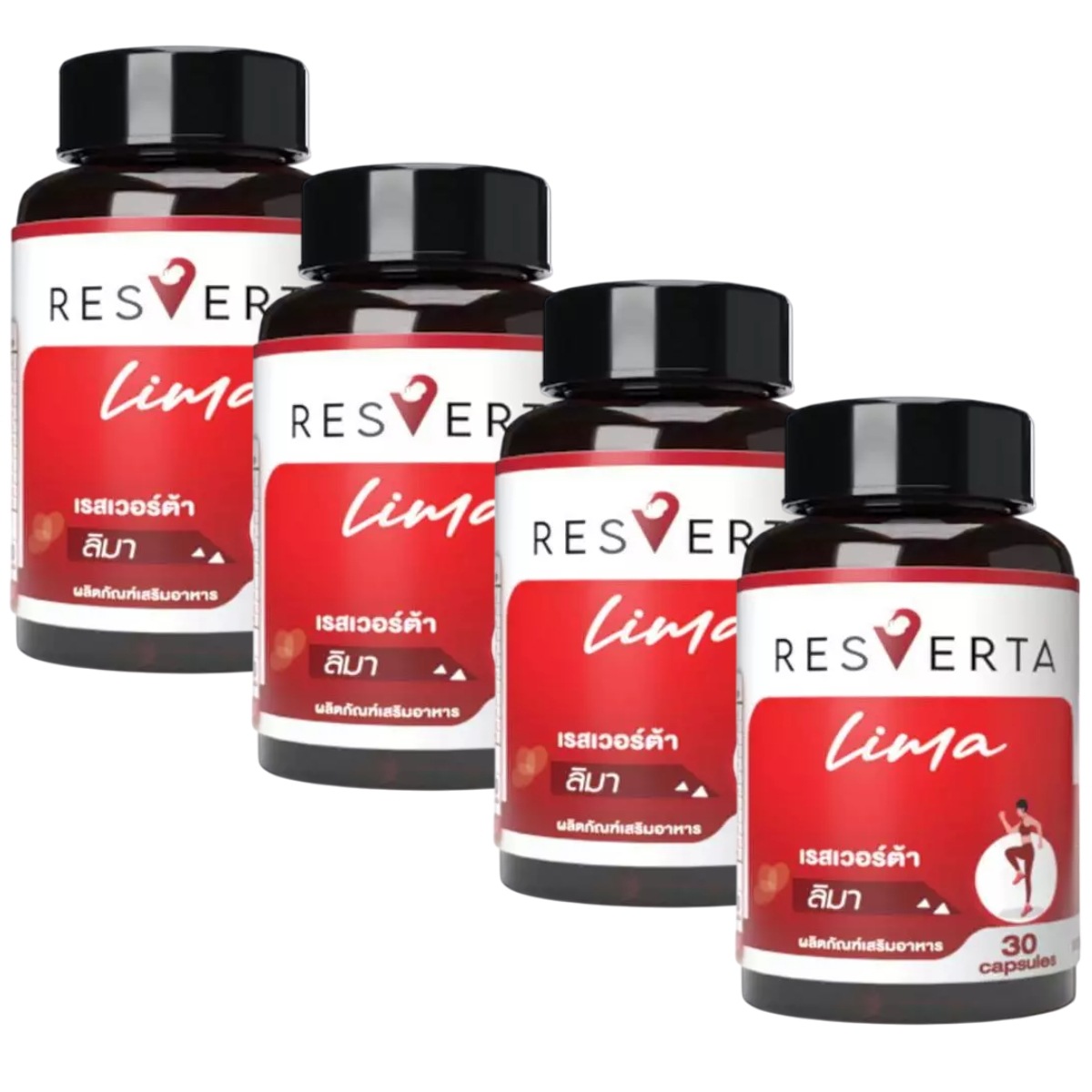 RESVERTA LIMA 30 Capsules x 4 Bottles