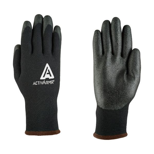 （まとめ） アンセル 防寒手袋アクティブアーマー 97-631 Mサイズ ブラック 97-631-8 1双 [x3セット]