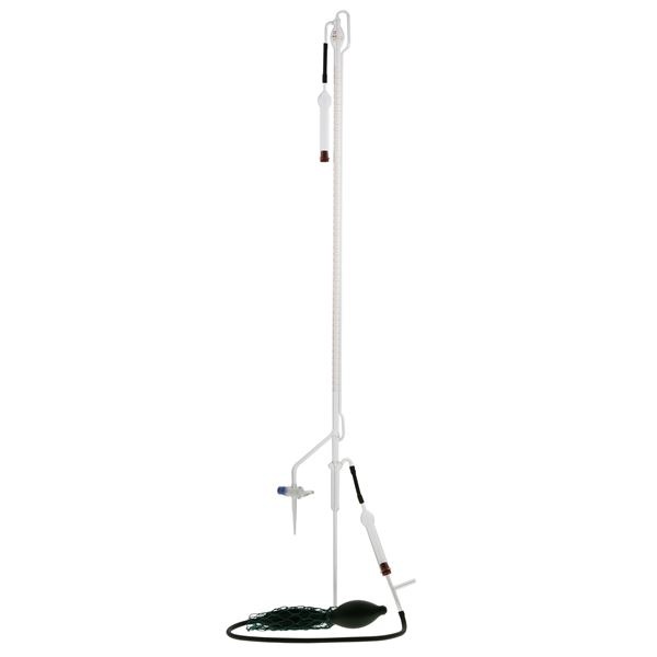 自動ビュレット スーパーグレード ゴム栓用 ガラスコック付 50mL (022110-50)