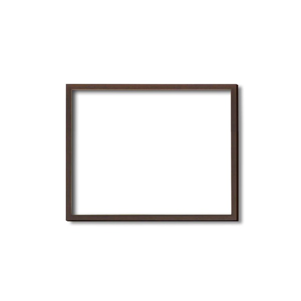 ( 木製額 ) デッサン額 四ツ切サイズ 424×348mm ブラウン 壁掛けひも付き UVカットアクリル 木製 フレーム 額縁 額