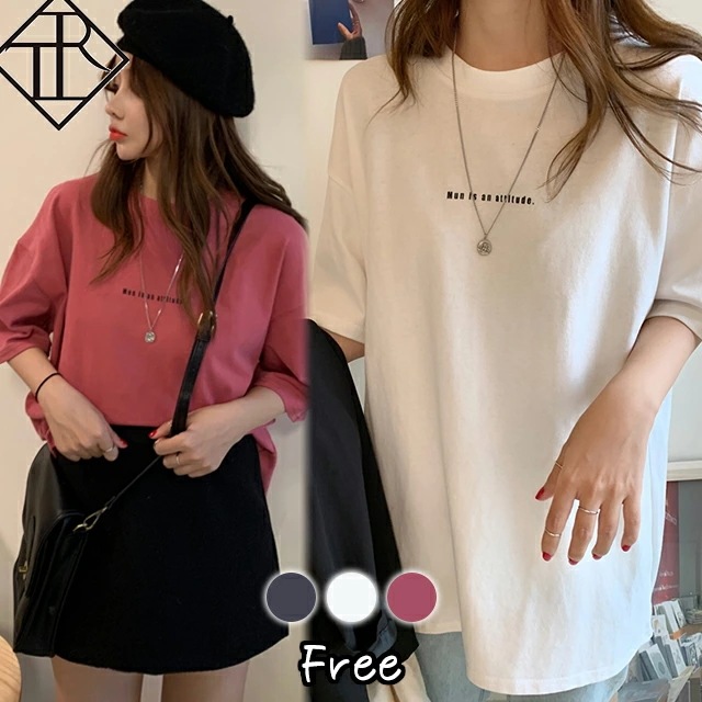 ２点で13o円OFF！【即納】Tシャツ ロゴ レディース カットソー ティーシャツ ビッグ オーバーサイズ 半袖 大きいサイズ ビッグtシャツ ロゴプリント カジュアル 可愛い お洒落 シンプル 普段 4,687円