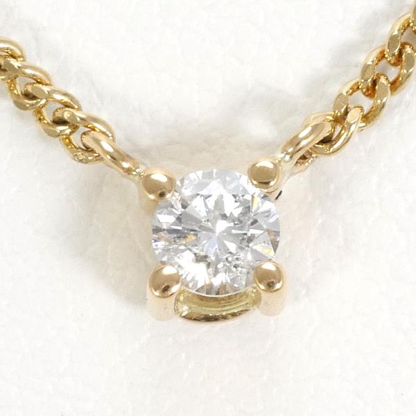 K18 18金 YG イエローゴールド ネックレス ダイヤ 0.15 約40cm ジュエリー 中古