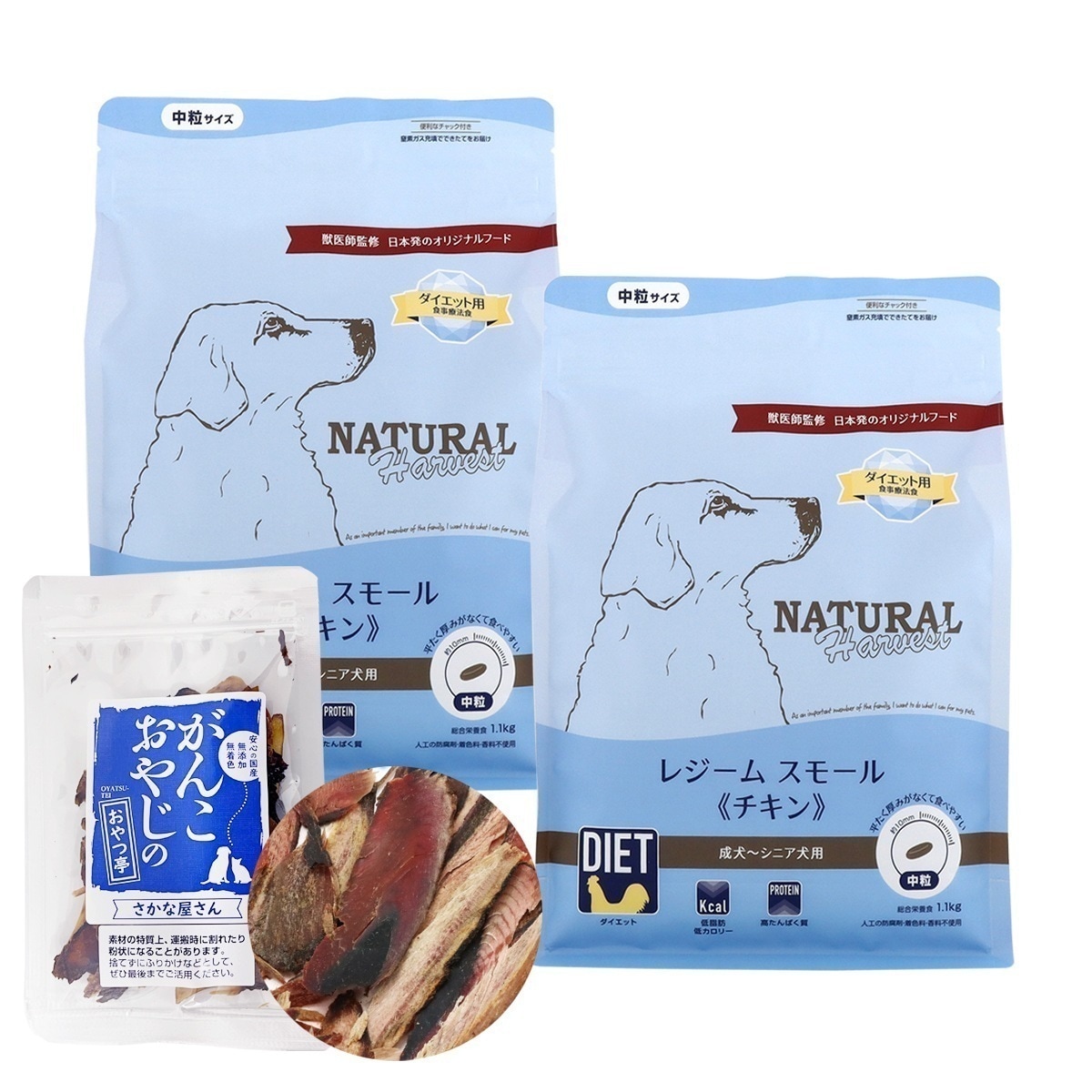 レジームスモール チキン 1.1kg×2袋【お試し国産お魚厚削り15g付き】