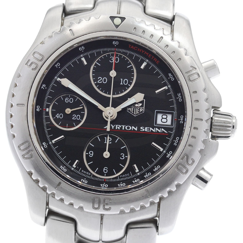 タグホイヤー TAG HEUER CT2114.BA0550 リンク アイルトン・セナ限定モデル 自動巻き メンズ 保証書付き_930480【中古】