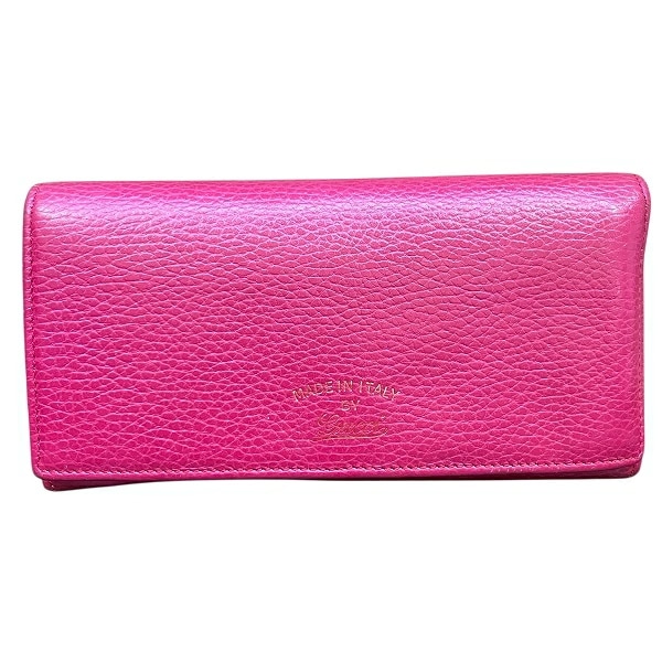 グッチ スウィング コンチネンタル 354498 レザー 長財布 2つ折り財布 【中古】