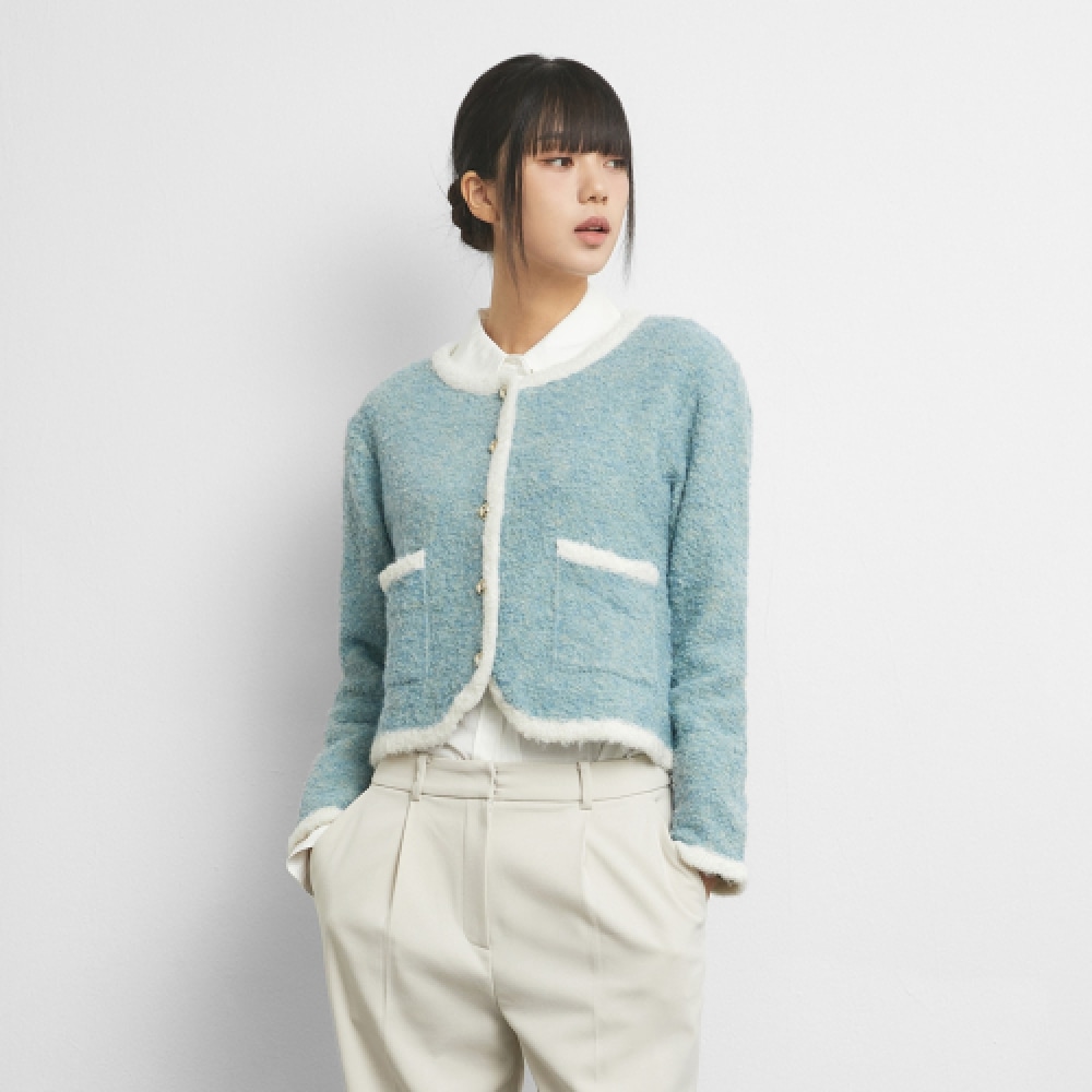 ミクソ (MIXO) ブールカラーカーディガン_ミックス V23T