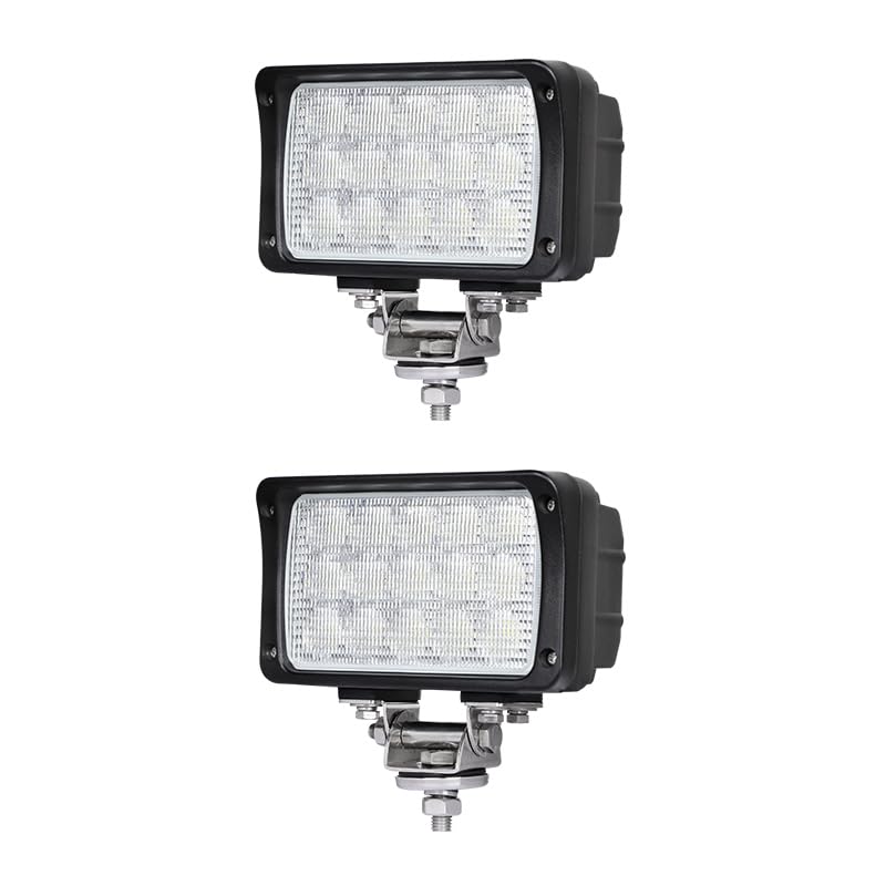 【2台セット】LED作業灯 超 広角 ノイズ対策 45w15連LED 12v24v兼用 ワークライト 45ｗ 集魚灯 船用水 パイプステー 農業・建設機械 トラクター・重機/前照灯 防水バック 軽トラ