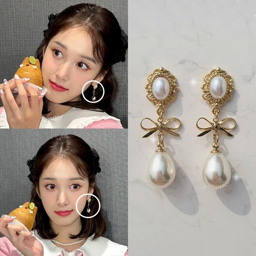 [ステイシージェイ着用イヤリング] Little Women Earrings (Gold ver.) 韓国人気アイドルアクセサリー 韓国ファッションジュエリー