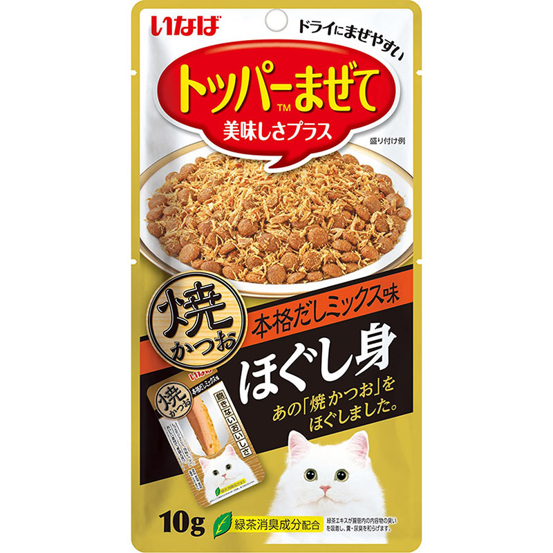 （まとめ買い）焼かつお ほぐし身 本格だしミックス味 10g 猫用おやつ [x36]