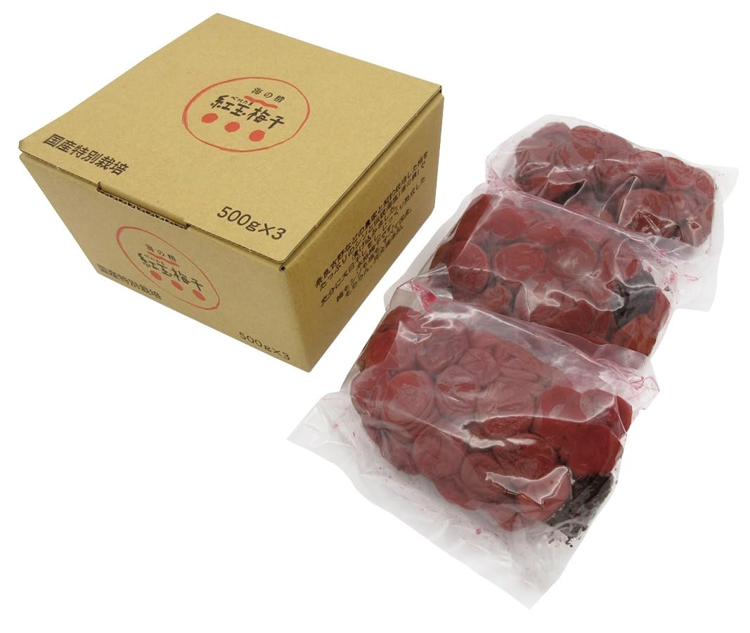 オーサワ 特別栽培 紅玉梅干(箱) 1.5kg(500g×3袋)