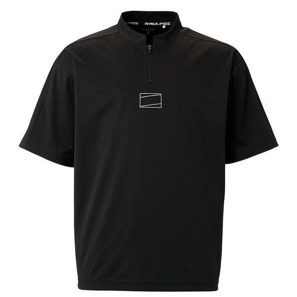 Rawlings ローリングス BLACKLABEL ブラックレーベル ウインドブロック ショートスリーブ ハーフジップレイヤー AOS15S04Z-B 半袖
