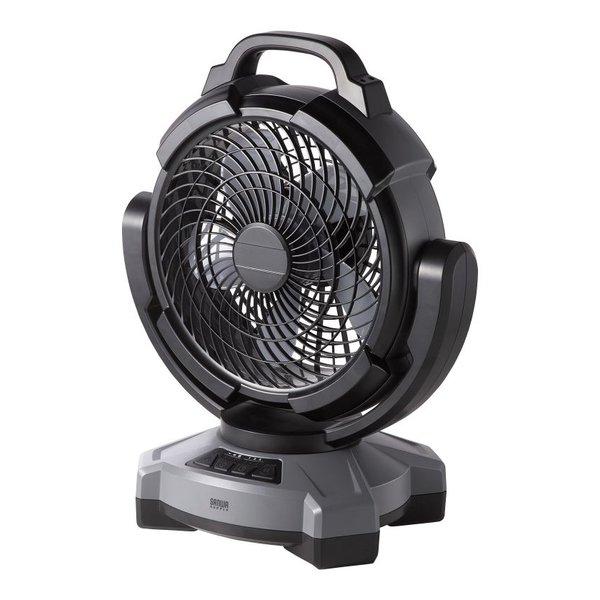 大型作業用ファン 充電式・自動首振り機能付き FAN-W1BK