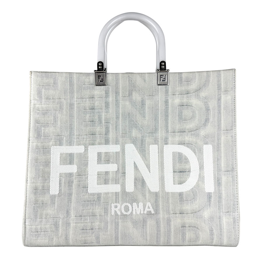 フェンディ FENDI ハンドバッグ ショルダーバッグ マークジェイコブス コラボ サンシャイン ミディアム キャンバス グレー系 ユニセックス 8BH386-ANXX z9020