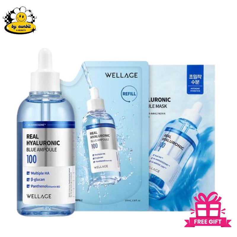 リアルヒアルロニック ブルー100 アンプル 100ml リフィル+マスク1枚 企画 4,828円