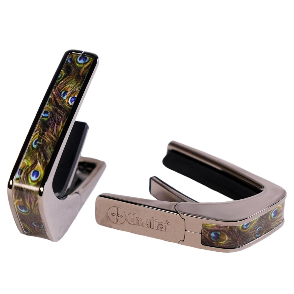 Thalia Capos ギターカポタスト Black Chrome Finish Pearl Peacock TH-CB201-18 生産終了モデル・廃盤 アメリカ製【並行輸入】