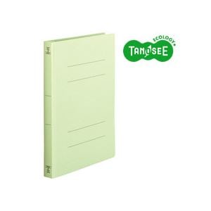 （まとめ）TANOSEE フラットファイル バインダー 2穴 (厚とじW)A4タテ 250枚収容 緑 10冊入×20パック