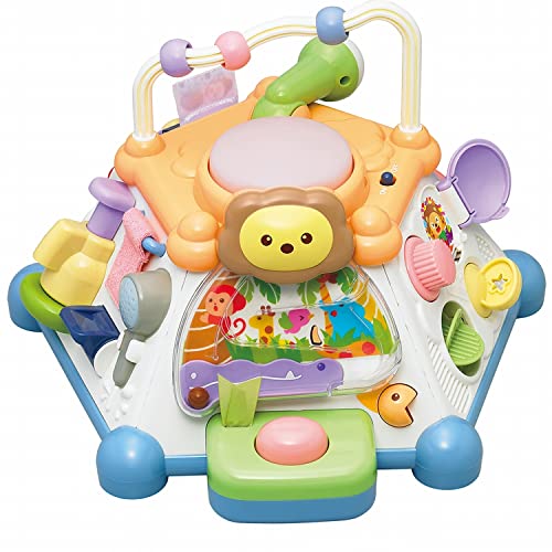 トイローヤル たのしく知育! やみつきボックス+ ( 知育玩具 / 指先遊び / 発育 ) パステルカラーが可愛い ( 音が鳴る / ぴかぴか 光る ) 0歳 1歳 2歳 赤ちゃん向けおもちゃ