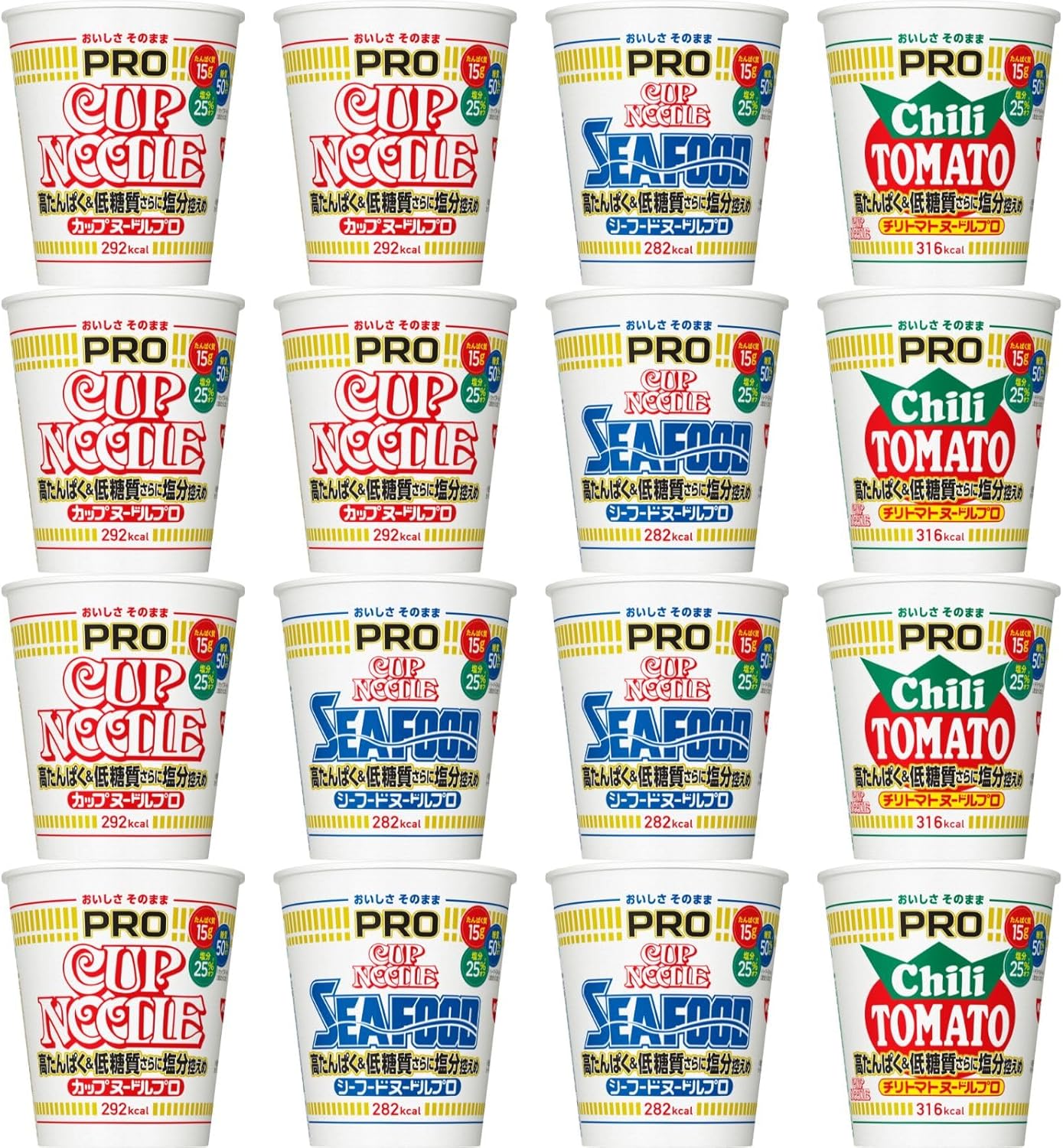 カップヌードルPRO 3種アソート 計16個 高たんぱく & 低糖質 日清食品 カップ麺 詰め合わせ 箱買い