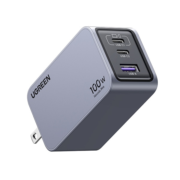 UGREEN（ユーグリーン） 25873 PD対応 Nexode Pro 急速充電器 100W 3ポート (USB-C×2ポートUSB-A×1ポート) UGROT000010