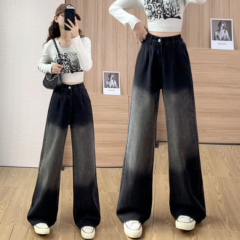 デニムパンツ レディース 大きいサイズ ワイドパンツ ストレート デニム ストレートデニム ボーイフレンドデニム ハイウエスト ゆったり ジーンズ ゆったりめ 大きめ ゆったりサイズ ボト