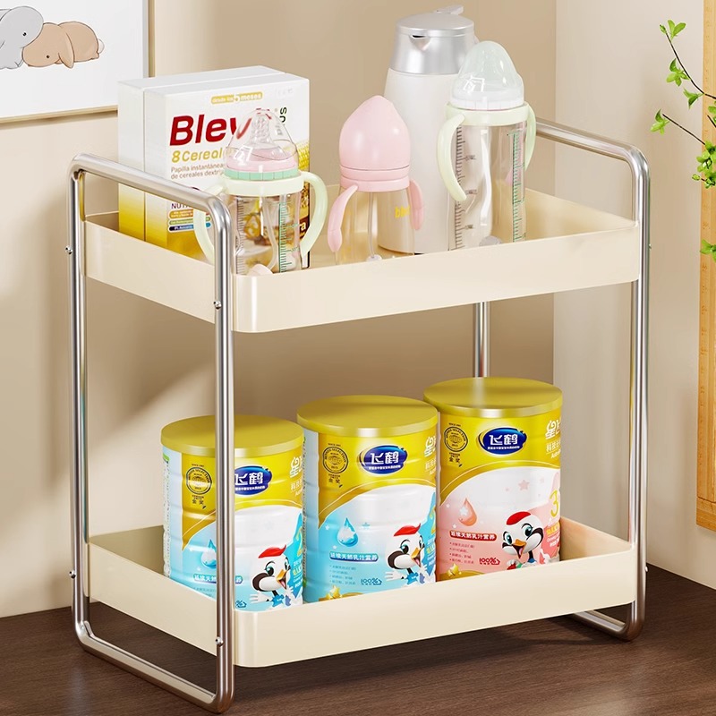 ベビー用品ストレージラックベッドサイドベビーボトルミルクパウダーおむつ仕上げデスクトップベッドルームレイヤーストレージラック 4,703円