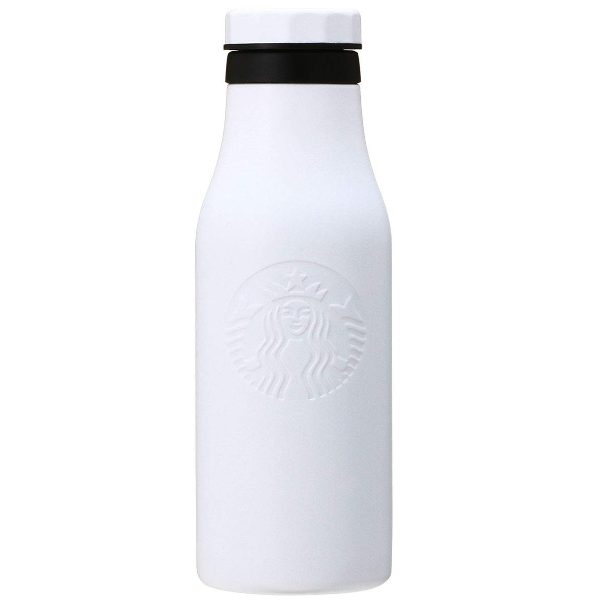 STARBUCKS スターバックス スタバ ステンレス ロゴボトル マット ブラック ホワイト 473ml タンブラー 食器 アジア 黒 白 エンボス加工 型押し グランデ シンプル ロゴ セイレン