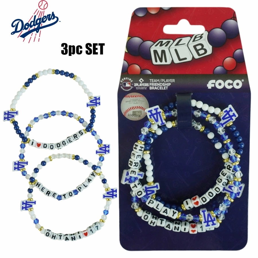 大谷翔平 ブレスレット3本セット 公式 ドジャース グッズ定形外郵便対応可アクセサリー ビーズ フレンドシップブレスレットFOCO TEAM FRIEND SHIP BRACE