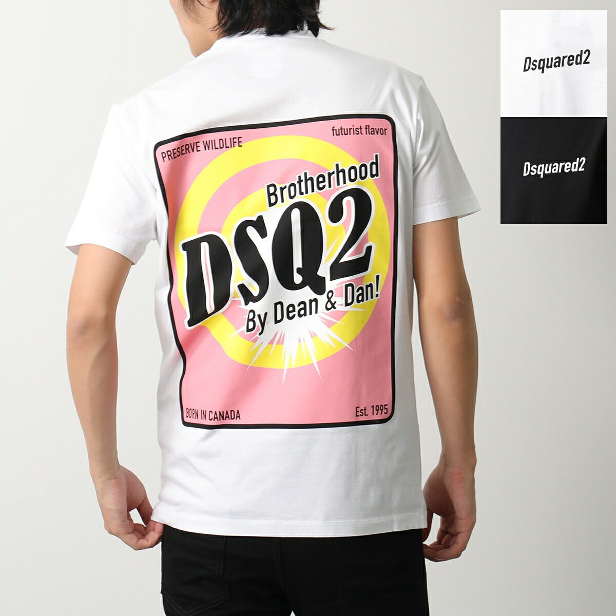 DSQUARED2 ディースクエアード Tシャツ COOL FIT T S74GD1224 S23009 メンズ 半袖 カットソー コットン クルーネック ロゴT カラー2色