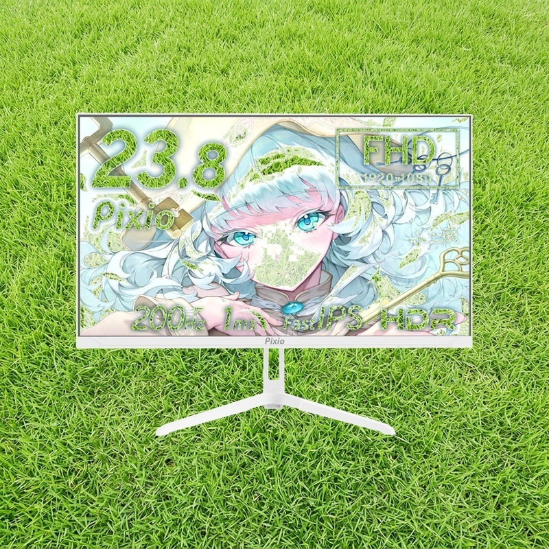 Pixio PX248 Wave White ゲーミングモニター 白 ホワイト 23.8インチ 200Hz FHD スピーカー内蔵 2年保証 30日間返品保証