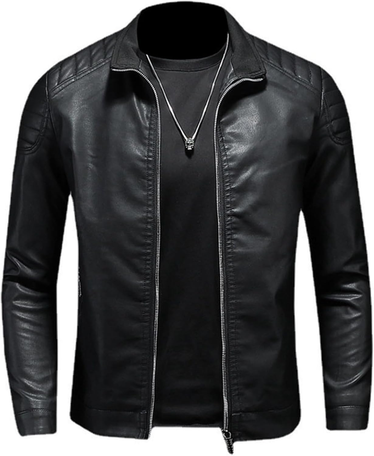 ライダースジャケット メンズ PUレザー ブルゾン 革ジャン ジャンパー かっこいい ショート 立ち襟 スリム 春秋 アウトドア バイクジャケット 薄手 アウター 男性用 トップス カッコイイ