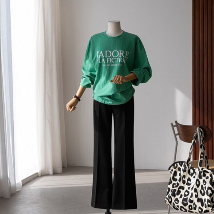 トップス Tシャツ トップス ビッグT 袖あり 7分袖 七分袖 長袖 Uネック ラウンドネック 大人可愛い カジュアル おしゃれ お洒落 レトロ 大人可愛い こなれ感 ラフ ボーイッシュ ガーリー