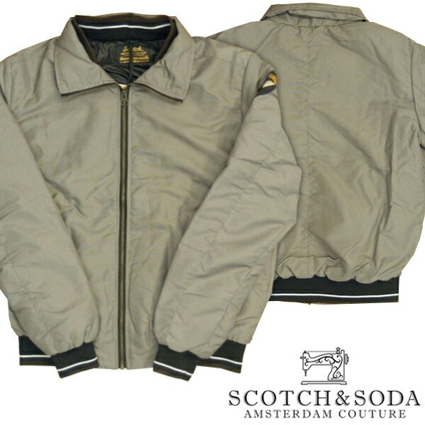 スコッチ&ソーダ スコッチアンドソーダ scotch&soda メンズ 中綿 フライトジャケット 千鳥格子 ミリタリージャケット グレー アウター ジャケット トップス カジュアル サーフ セレブ ス