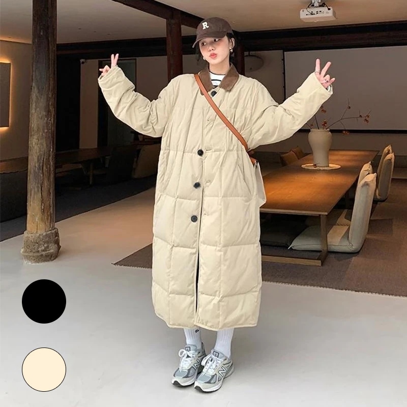 レディース 大人気 ファッション ダウンジャケット ダウン コート ロングコート 韓国 韓国 レディース服 韓国 アウター 大きいサイズ ダウン 2色 ダウンコート MF53 コットン コート