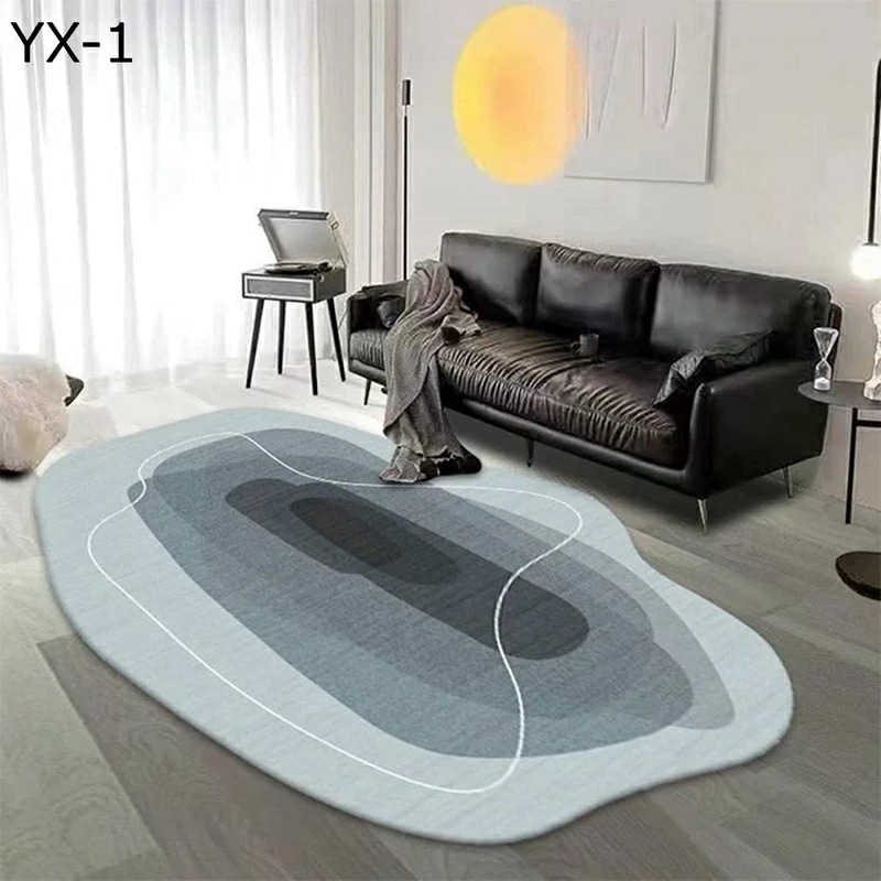 カーペット 異形 200cm×300cm ラグマット 楕円形 ラグカーペット 不規則 ラグカーペット 楕円絨毯 異型 北欧ラグマット 幾何学柄 軽量 洗える やや厚め 滑り止め 防音 おしゃれ モダン 10,576円