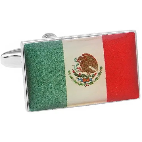 カフスボタン メキシコ 国旗 カフス カフリンクス