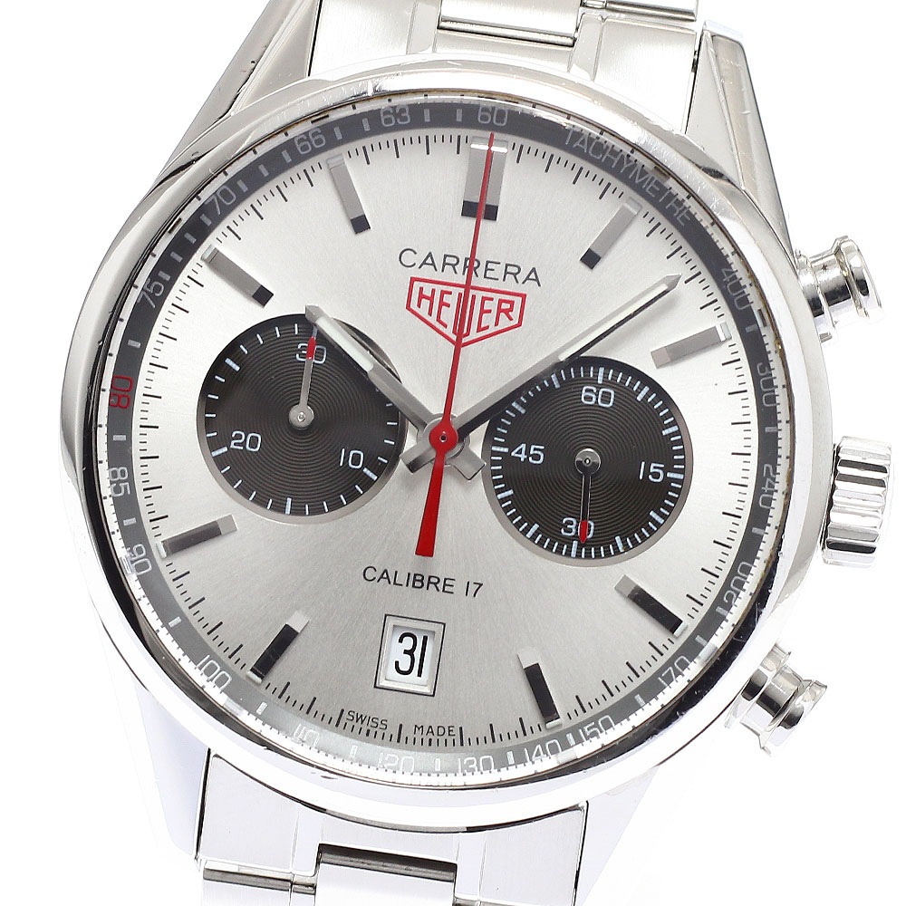 タグホイヤー TAG HEUER CV2119 カレラ ジャックホイヤー キャリバー17 クロノグラフ 自動巻き メンズ 箱付き_942087【中古】