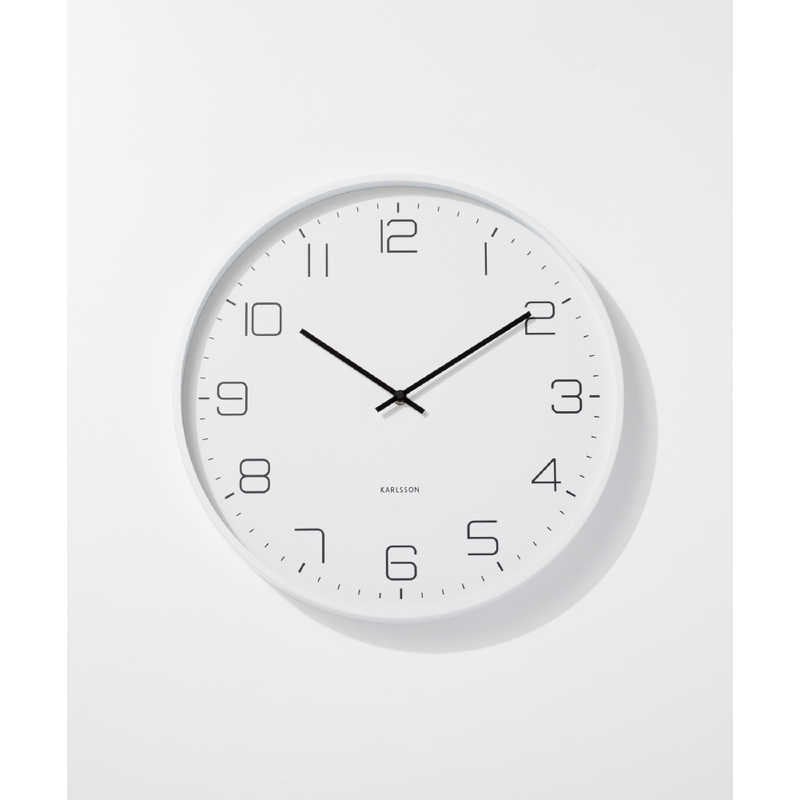 KARLSSON　カールソン 掛け時計 ウォールクロック Lofty 直径 400mm ホワイト　KA5751WH