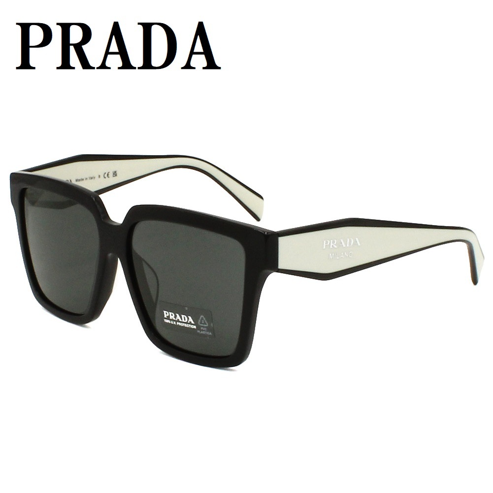 PR24ZSF 1AB5S0 57 サングラス アジアンフィット メガネ 眼鏡 UVカット 紫外線カット メンズ レディース ダークグレー ブラック