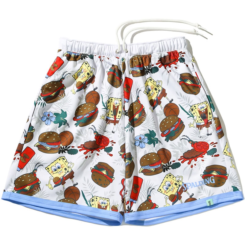 ジュニア ジャージーショーツ スポンジ・ボブ クラビー パーティ バスケットボール トレーニングハーフパンツＪ・ sjp25068s-2000