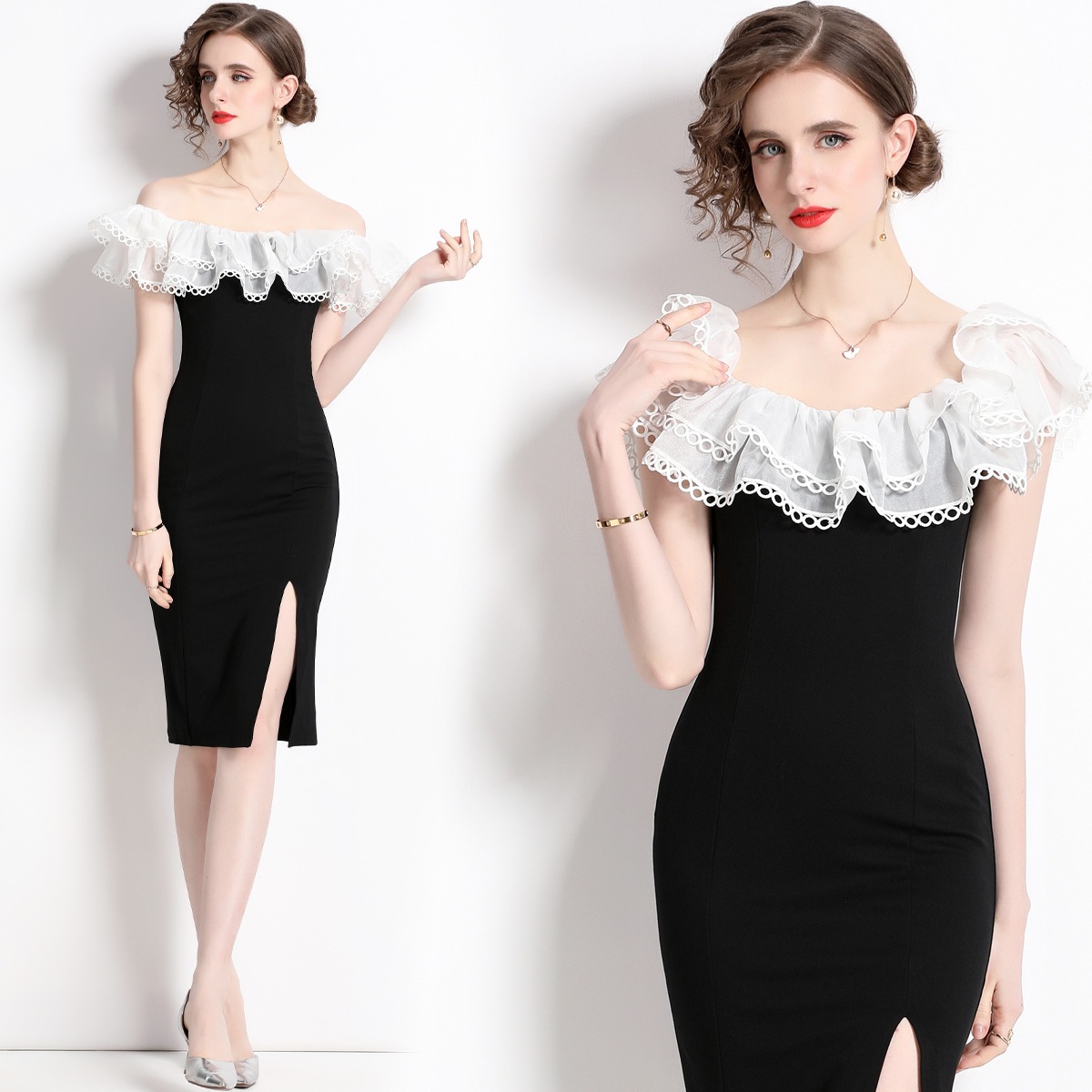 ワンピース レディース 結婚式 高級 半袖 春夏 マキシワンピース ワンピ レースドレス きれいめ 上品 着痩せ オシャレ 演奏会 4,775円