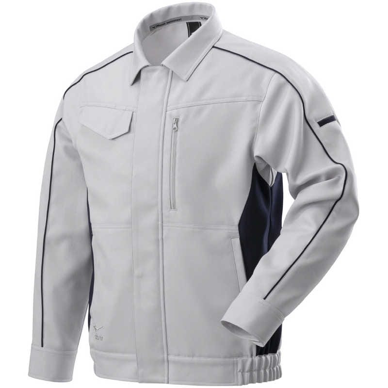 ミズノ　ワークジャケット(通年素材) ［ユニセックス］ L 71：ベイパーシルバー×ネイビー　F2JE218671