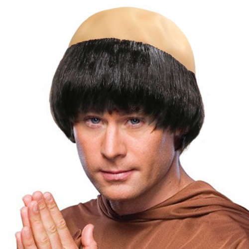 コスプレ 仮装 修道士ウィッグ 【 コスプレ 衣装 ハロウィン パーティーグッズ かぶりもの ウィッグ かつら ぼうず ウケる プチ仮装 変装グッズ ハロウィン 衣装 薄毛 面白かつら 笑えるかつら