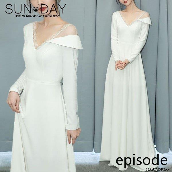 ウェディングドレス白 パーティードレス セクシーV襟 演奏会 花嫁ロングドレス 簡約 結婚式 二次会 エレガント お呼ばれ 挙式 姫系hs5285