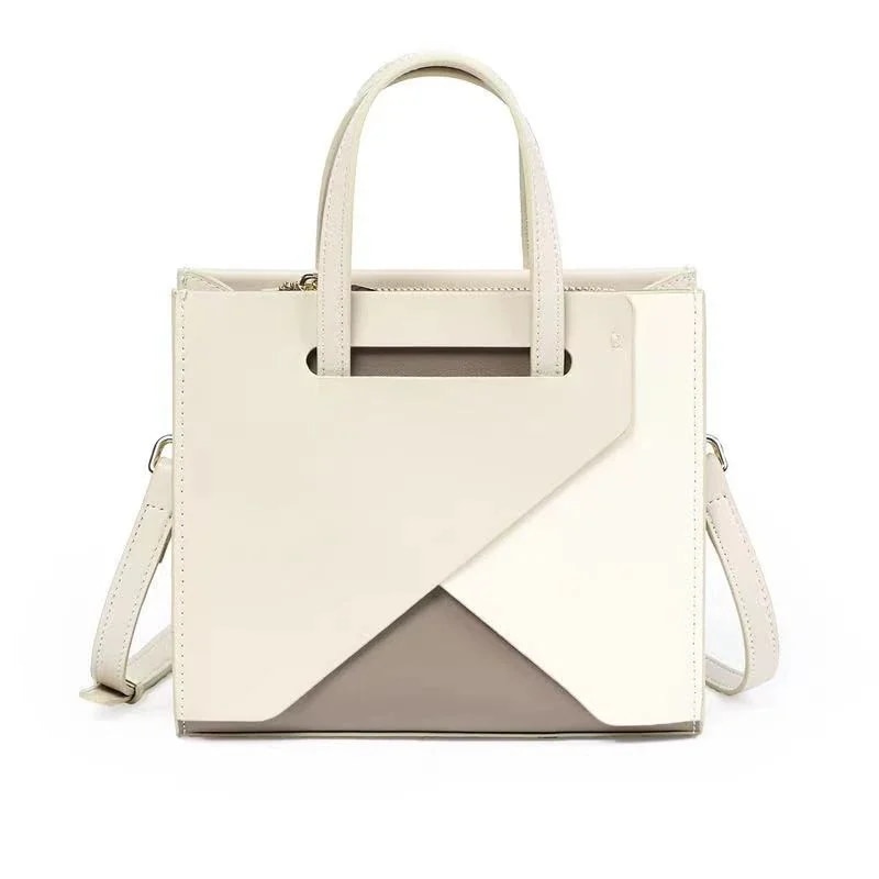 コントラストカラー ハンドバッグ ins 斜め掛けバッグ トートバッグ 流行り パッチワーク 気質 新作 母の日 百掛け ショルダーバッグ OL通勤 バックパック 質感 おしゃれ