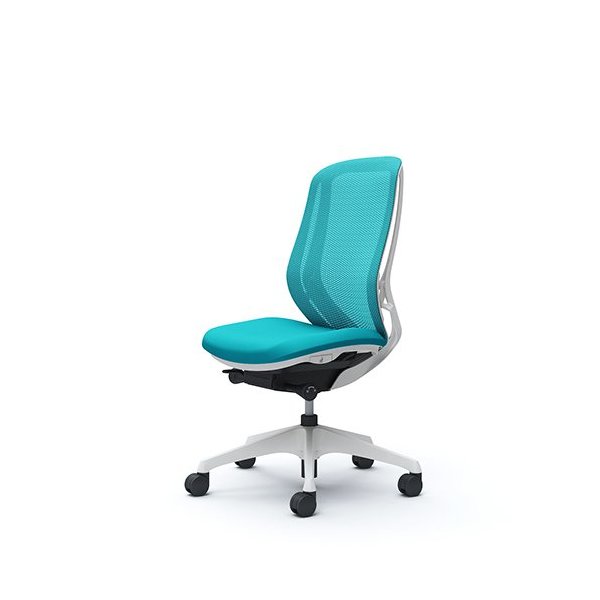 オカムラ シルフィー 肘なし 背メッシュ ハイ C635XWFMR6 ブルーグリーン [オフィスチェア]