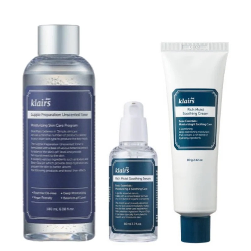 【正規品】 [1+1+1/3個セット] アンセンテッドトナー(180ml)+リッチモイストスージングクリーム(80ml)+リッチモイストスージングセラム(80ml)