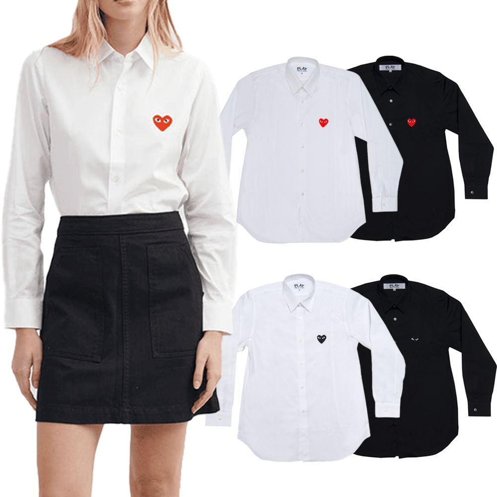 国内発送 / 正規店買付 【COMME des GARCONS】レディース ハート ロゴ シャツ